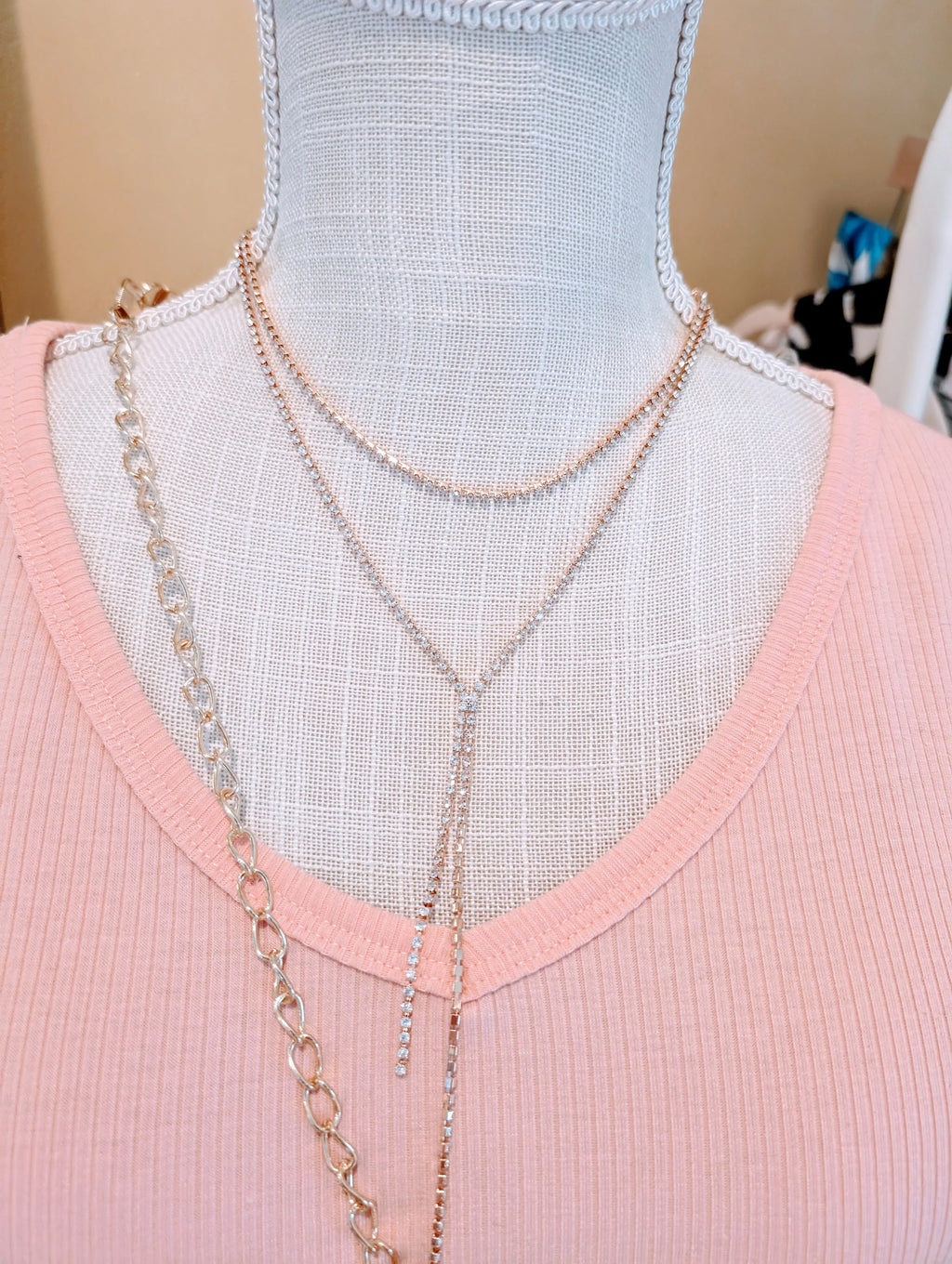 Layered Rhinestone Necklace