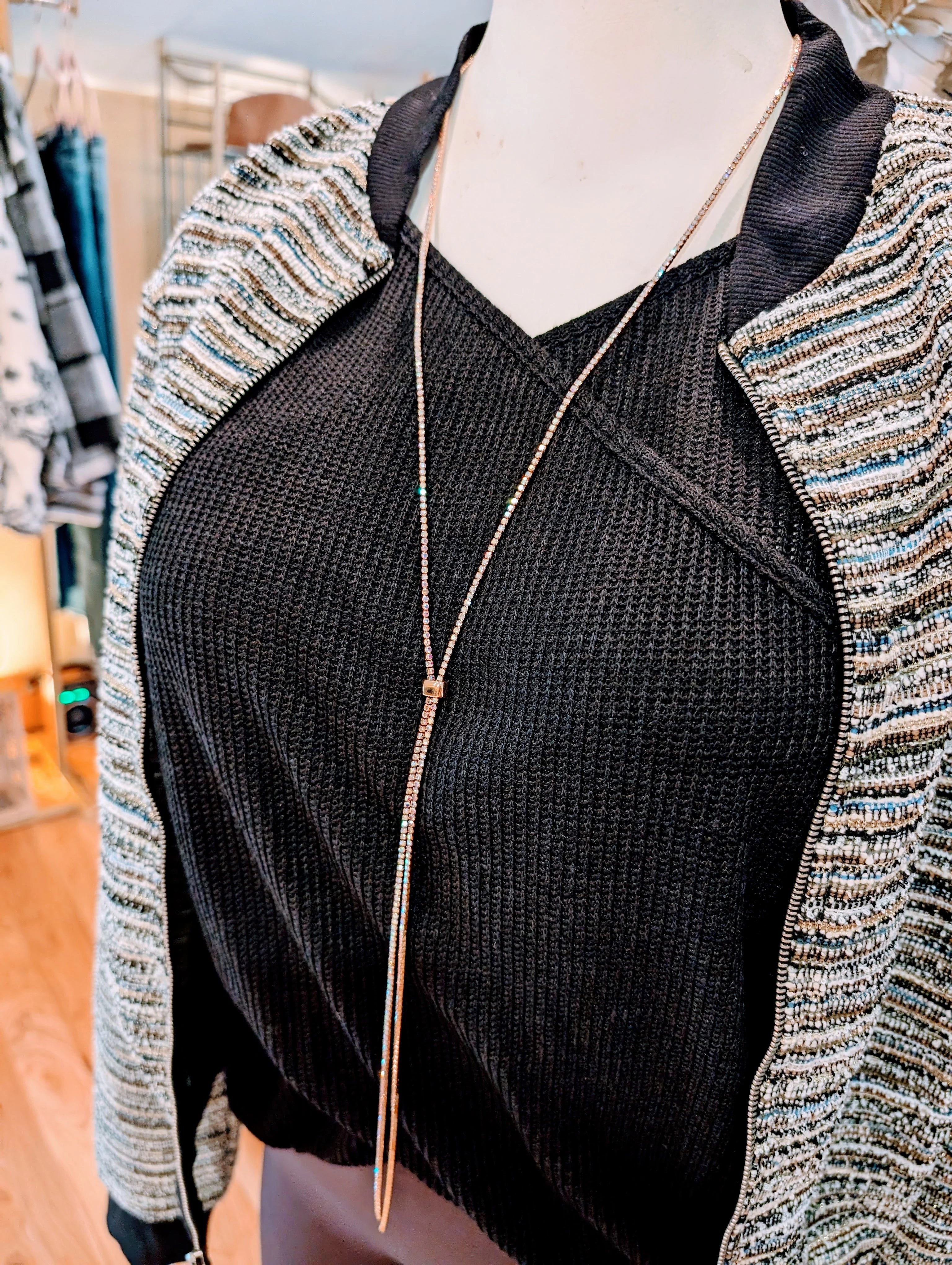 Sparkling Slider Necklace