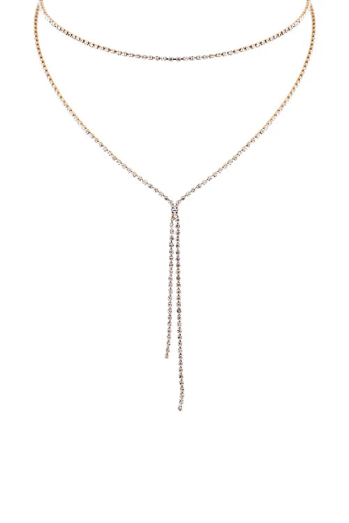 Layered Rhinestone Necklace