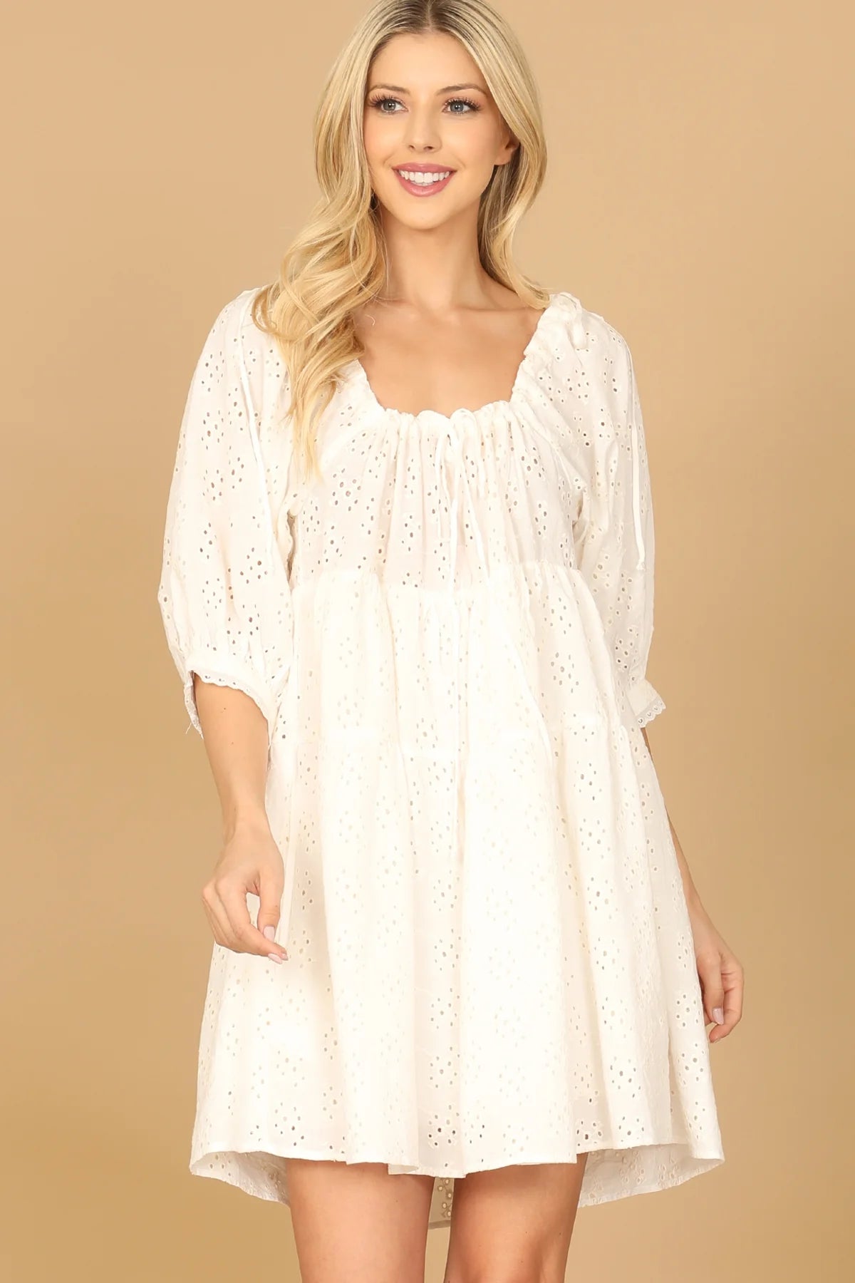 Ivory Eyelet Dress