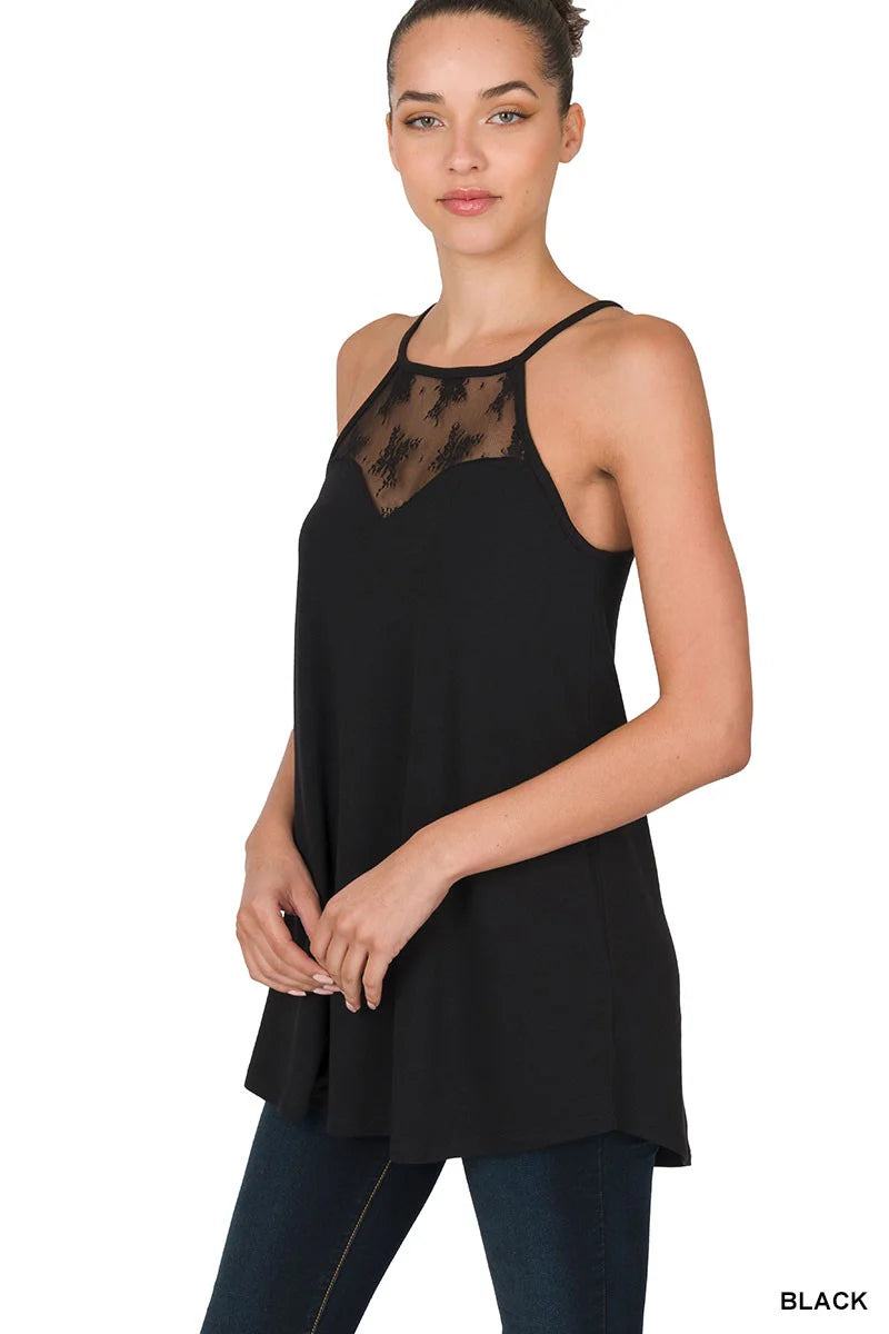 Lace Halter Tank