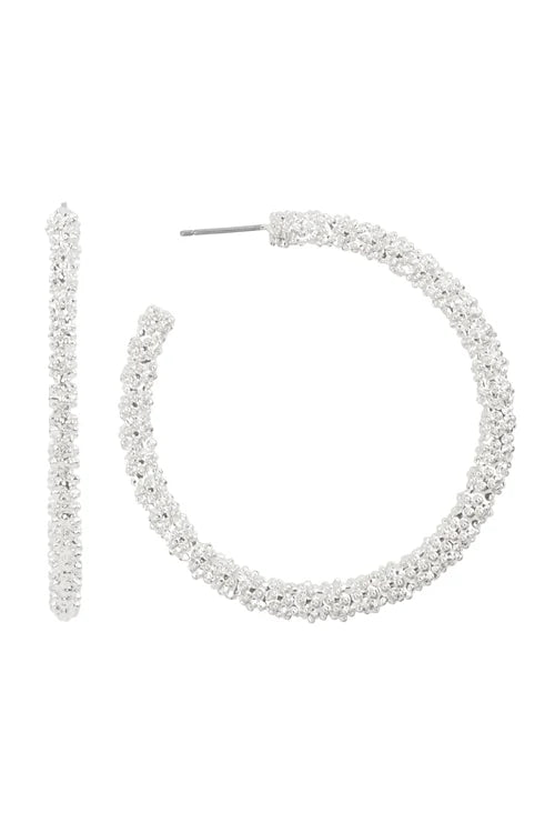 Textured Hoop Earrings