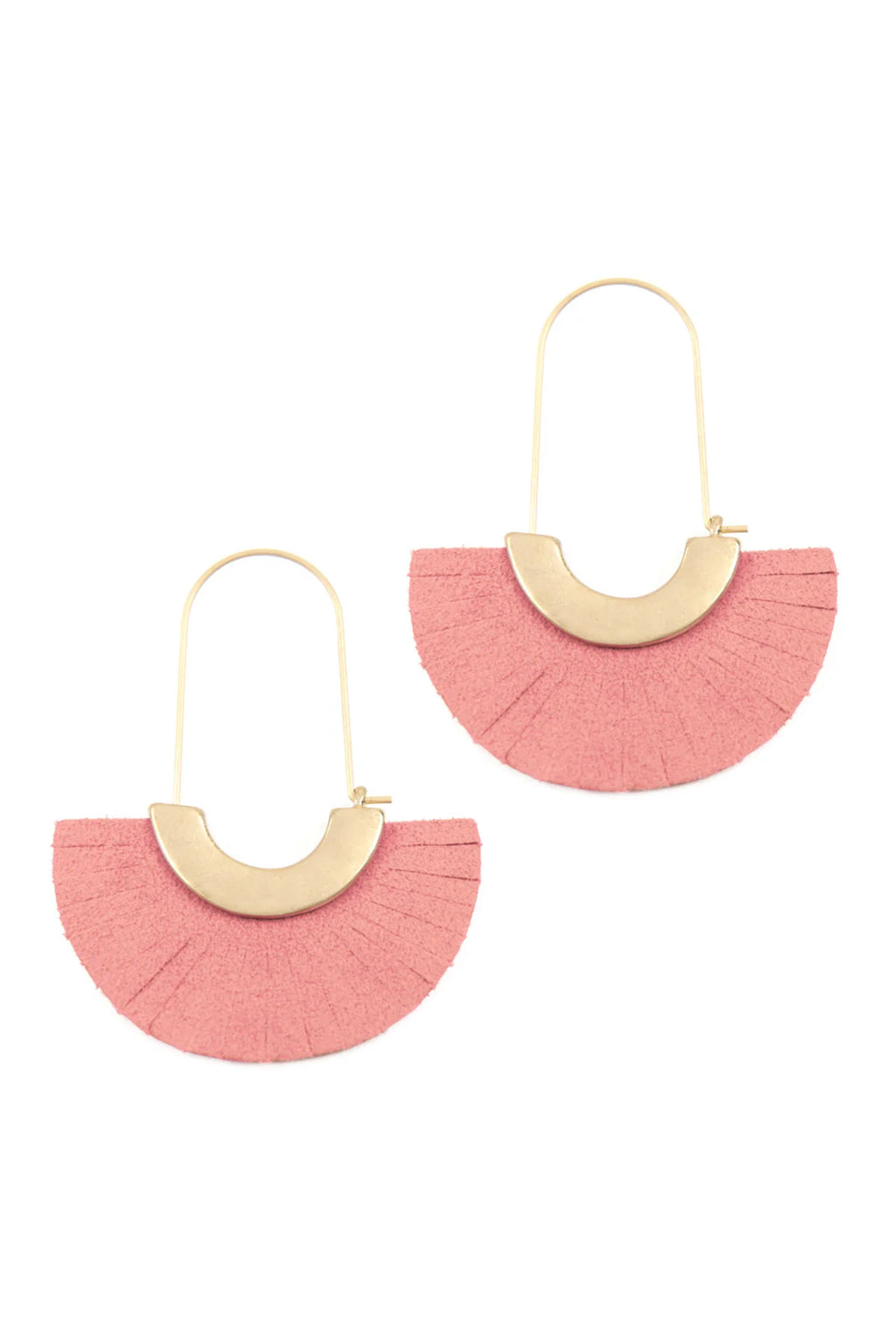 Leather Hoop Earrings