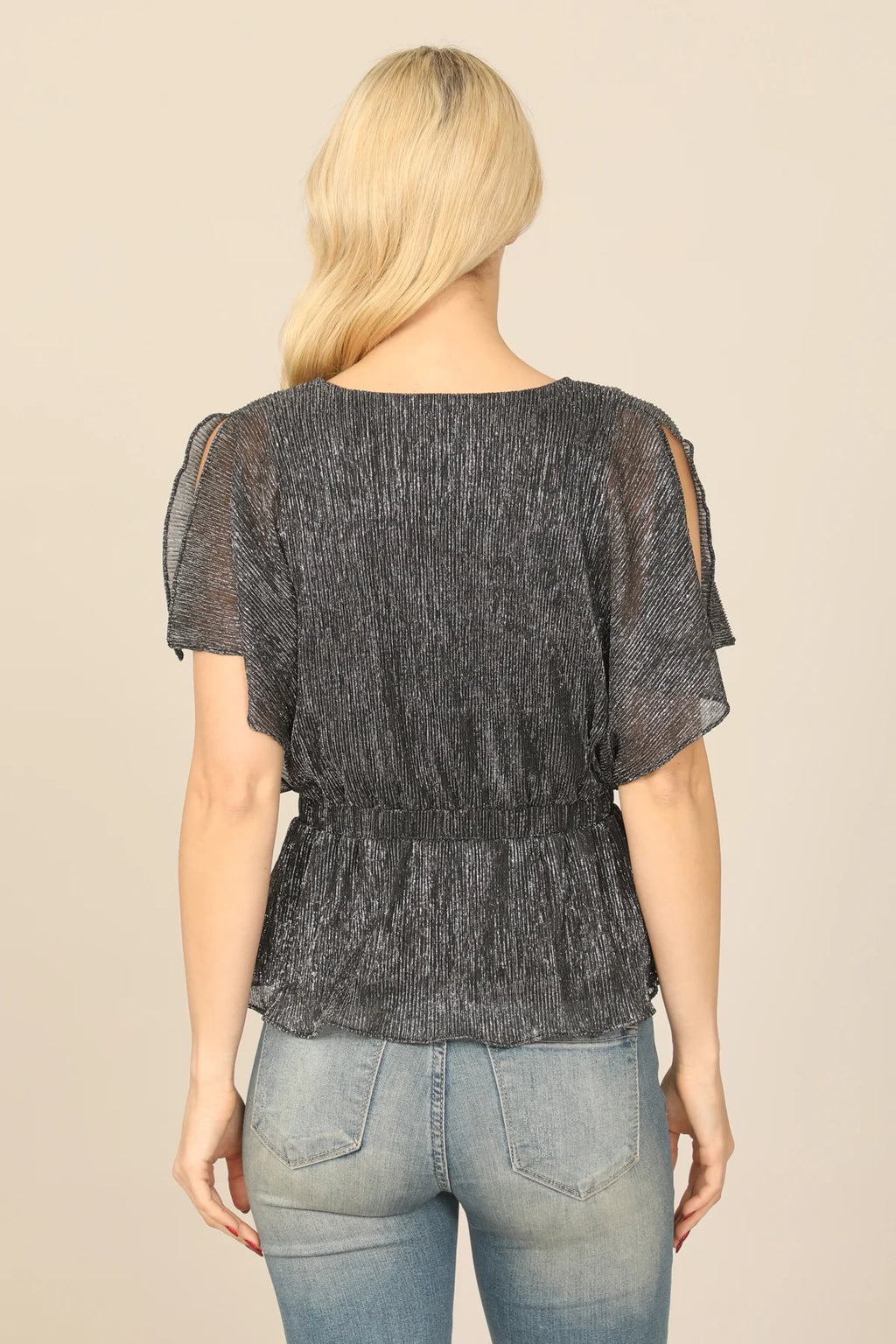 Shimmer Wrap Top
