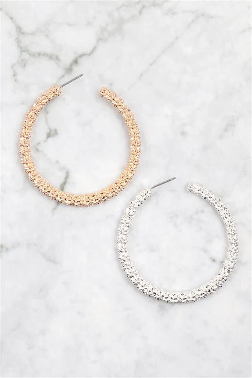 Textured Hoop Earrings