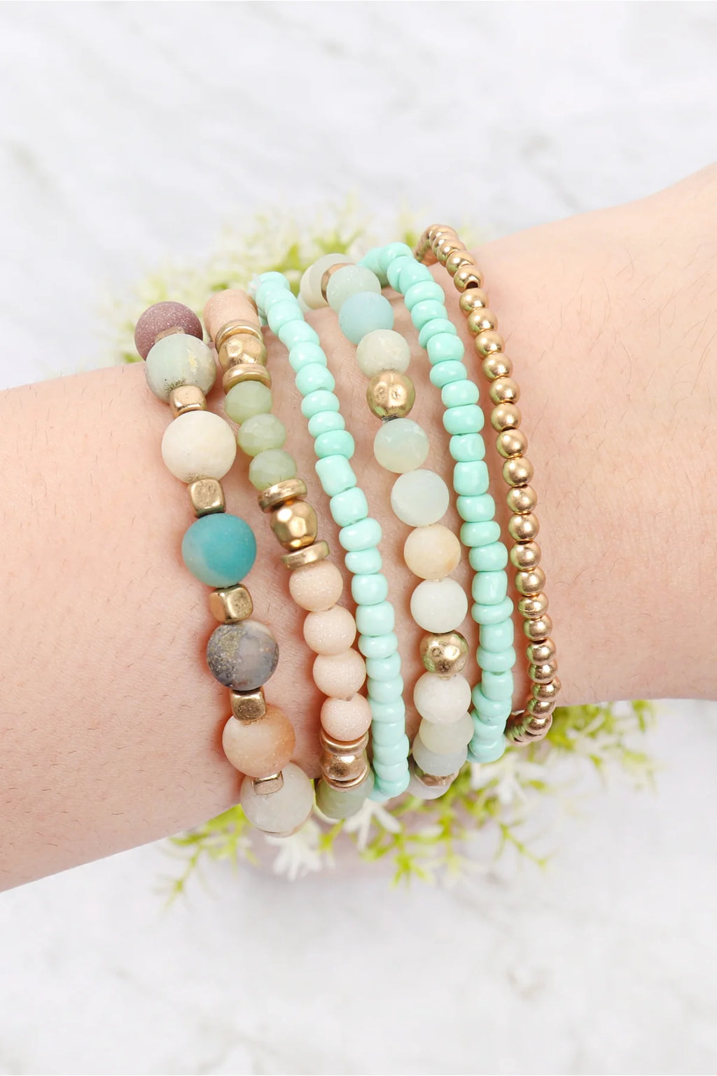 Amazonite Bracelet Stack